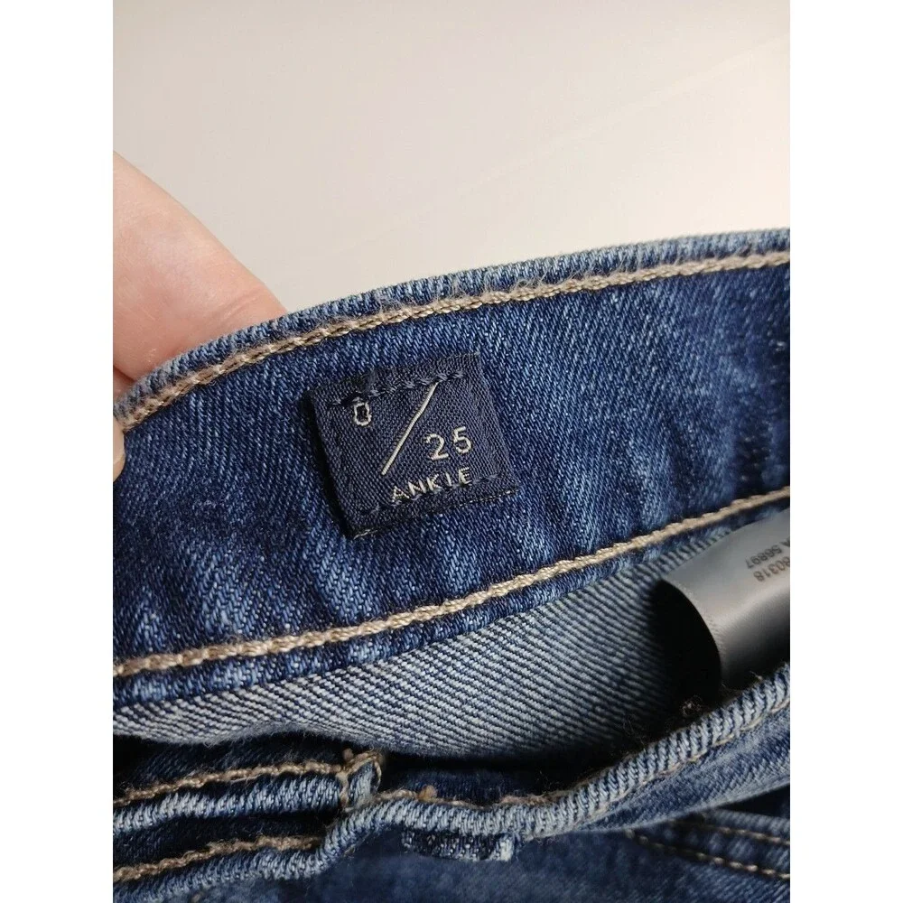Lucky Brand Drew Mom Jeans High Rise Tapered Denim Blue Women's‎ Size 0/27 Ankle